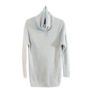 Halogen Oversized Drop Shoulder Ribbed Knit Turtleneck Sweater Women's XS NWT